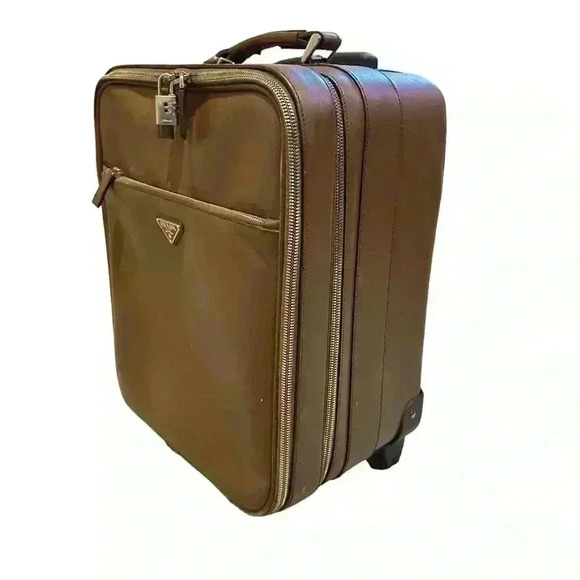 PRADA  Suitcase in Brown Saffiano Leather - Picture 4 of 9